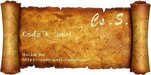 Csák Saul névjegykártya